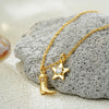 Stainless Steel Gold-Plated Zirconium Inlaid Denim Boots, Star Pendant Necklace, Vintage Art Neutral Personality Necklace, T - Image 5