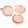5pcs 20mm 25mm 30mm Inner Size Rotation Double Side Rhodium 8 Colors Cameo Cabochon Base Setting Charms Pendant - Image 9