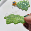 Kuguys Christmas Women's Earrings Winter Holiday Gifts Lovely Cartoon Cat Tree Acrylic Year Jewelry Accessories - Image 2