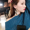 European Statement Round Drop Earrings for Women Party Metal Wire Wrapping Circle Dangle Earrings Vintage Long Geometry Jewelry - Image 3