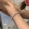 Sweet Bow Bracelets for Women Girls Sparkling Delicate Ribbon Bowknot Snake Bones Chain Bracelet Party Jewelry Gift - Image 6
