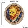 Famous Painting Brooches For Women Unisex 9-design The Starry Night Sunflowers Iris And The Reaper Party Brooch Badge - Image 8