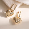Silver/Gold Color Big Heart Drop Earrings For Elegant Women Party Jewelry Accessories - Image 2