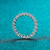 Djmax Silver 3mm Full Enternity Diamond Engagement Ring For Women Wedding Band Ring - Image 3