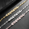 Love Braided Leaf Bracelet Charm Crystal Wedding Bracelets For Women Anniversary Valentines Day Gifts Aesthetic Jewelry - Image 3