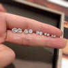 Silver Jewelry Women Cute Tiny Clear Crystal Stud Earrings Gift for Girls Teens Lady Jewelry - Image 1
