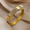 Greatera Stainless Steel Strap Men Bangle Adjustable Personality Knit Mesh Belt Bracelet For Couples Simple Jewelry - Image 2