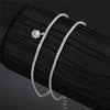 2PCS Shiny Sparkling Simple Silver Color Anklet for Women Simple Elegant Copper Jewelry Female Beach Ankle Bracelet on Foot - Image 6