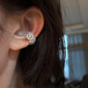 1Pc Shiny Zircon Adjustable Ear Clip for Women Girls Metal Ear Cuff Earrings Without Ear Holes Engagement Date Jewelry - Image 1