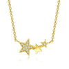 Three Stars Choker Necklaces for Women Kpop Dainty Gold Color Chain on The Neck Zircon Pendant Female Jewelry - Image 7