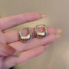Silver Vintage Chunky Round Earrings For Women Circle Hoops Earring Jewelry Prevent Allergy AccessoriesGift - Image 5