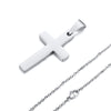Stainless Steel Cross Pendant Necklace for Men with Rope Cuban or Box Chain - Image 6
