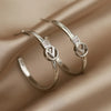 Design Zirconia Letter V Stud Earrings for Women Jewelry C Shaped Earrings Gift - Image 3