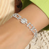 Wedding Bridal Jewelry 1-10 Row Cuff CZ Rhinestone Crystal Stretch Strand Bracelet Bangle - Image 28