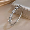 Greatera Colorful Rhinestone Ring Buckle Cut Pattern Bamboo Joint Bracelet Classic Creative Stainless Steel Colorfast Bangles - Image 3