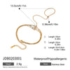Minimalist Gold Color Plated Stainless Steel Three Layer Bracelet with Fingers and Zircon Women's Accessories Party G - Image 8