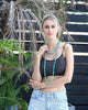Boho Long Knotted Stone Multi-Strand Layer Turquoise Beads Endless Necklaces for women mom Handmade Jewelry - Image 2