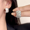 Vintage Elegant Blue Crystal Shell Pearl Conch Shape Stud Earrings for Women Simple Geometry Round Jewelry Party Gift - Image 23