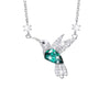 Crystal Hummingbird Pendant Necklace Shiny Zircon Animal Choker Necklace for Women Wedding Party Jewelry Gifts - Image 4