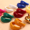 FishSheep Acrylic C Shape Hoop Earrings For Women Korean Colorful Geometric Resin Circle Earrings Jewelry - Image 1