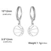 Stainless Steel Gold Color Pendant Hoop Earrings Heart Hexagon Snake Cross Butterfly Flower Bird Jewelry Gift - Image 25