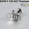 1PC Moon Titanium Cartilage Earrings Stud 16G Internally Threaded Helix Heart Ear Tragus Piercing Body Jewelry - Image 23