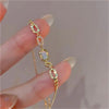 Elegant Red Crystal Zircon Metal Chain Bracelets for Women Colorful Heart Bracelets Party Wedding Wrist Charms Jewelry Gift - Image 17