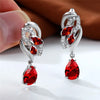 Female Blue Rainbow Stone Earring Silver Color Clip Earrings For Women Charm Crystal Zircon Wedding Jewelry - Image 28