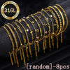 Random 8-Piece Set of Women's Gold-Plated Stainless Steel Bracelets, Elegant and Women's Jewelry Set, Stylish and Unique Design, Suitable for All - Image 7