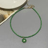 Seed Bead Choker Necklace with Flower Pendant - Image 8