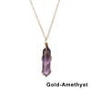 1Pc Hexagonal Cylindrical Crystal Necklace Wire Wrap Stone Pendant Stone Amethyst Necklace Valentine's Day Gift - Image 16
