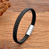 Simple Classic Stainless Steel Bracelet for Women Men Braided Leather Bangles Special Birthday Party Couple Jewelry Gift - Image 10
