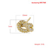 Multicoloured Zirconia Stud Earrings Women's Dazzling Round Knot Earrings Wedding Party Jewellery Gift - Image 2