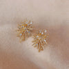 Sparking Snowflake Earrings For Women Shiny Zircon Imitation Pearl Firework Earring Christmas Year Party Jewelry - Image 6