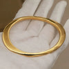 316L Classic Stainless Steel Metal Irregular Bangles for Women Elegant Bangles Bangle Wrist Jewelry - Image 1