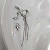 Punk Long Heart Star Pendant Earrings For Women Simple Geometric Circular Ear Buckle Jewelry Gift - Image 1