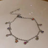 Silver Color Elegant Round Zircon Anklet for Women Light Summer Boho CZ Beads Chain Foot Chain Party Jewelry Gifts - Image 4