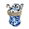 Christmas Enamel Brooch Vintage Blue White Porcelain Style Santa Snowman Cat Reindeer Lapel Pin Xmas Festive Badge CoatSweater - Image 12