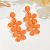 Bohemia Sweet Colorful Raffia Layered Flower Earrings for Women Girls Summer Handmade Rattan Knit Drop Earrings Holiday Jewelry# - Image 13