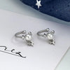 No Pierced Ear Cuff Earrings silver Color Star Sparkling Pearl Clip Earrings for Women Ear Bone Fake Cartilage Jewelry - Image 2