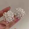 Vintage Imitation Pearls Flower Earrings for Women Handmade Beading Tassels Long Earring Bridal Wedding Party Jewelry - Image 7