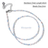 2mm Stone Bead Choker Necklace 40cm - Image 21