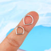 Hinged Heart Nose Hoop in 8 mm or 10 mm Sizes with Gold-Tone or Silver-Tone Choices - Image 3