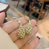 Simple Design Water Drop Shape Rhinestones Earrings for Women Light Shiny Zircon Hollow Earrings Jewelry Accessories - Image 6