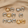 No Piercing Ear Cuff Set Silver-Gold Mixed Color Chunky Fluid Wave Clip On Earrings Stackable Jewelry Women - Image 6