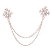 Tassel Crystal Cross Chain Brooch Women's Shirt Collar Pins and Brooches Personality Lapel Pin Buckle Women Accessories - Image 9