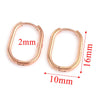 Stainless Steel Oval Hoop Earrings in Gold-Tone Silver-Tone Rose Gold-Tone and Black - Image 18