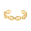 Interlocking Link Bracelet in Stainless Steel with Gold Tone or Silver Tone - Image 5