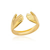 White Zircon Flower Leaf Shape Stainless Steel Rings For Women Adjustable Aesthetic Wedding Ring Light Female Jewelry Bff - Image 24