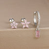 3pcs Stainless Steel Square Pink Zirconia Earrings Set For Women Small Helix Screw Cartilage Piercing Party Jewelry Accessories - Image 9